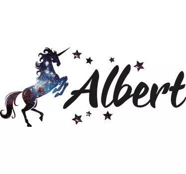 Adesivo personalizzato unicorno - TenStickers