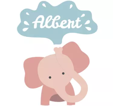 Adesivo personalizzato piccolo elefante - TenStickers