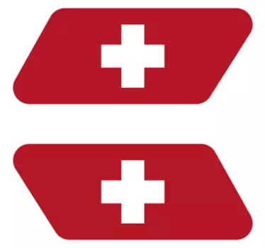 Adesivo auto Bandiera svizzera - TenStickers
