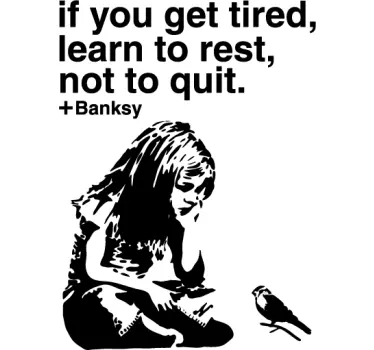 Adesivo murale get tired banksy - TenStickers