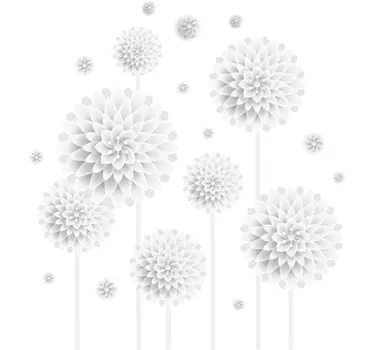 Adesivo murale salone fiori di carta - TenStickers
