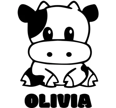 Adesivo personalizzabile mucca personalizzabile - TenStickers