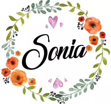 Sticker decorativo floreale personalizzabile - TenStickers