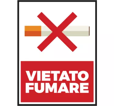Adesivo vietato fumare - TenStickers