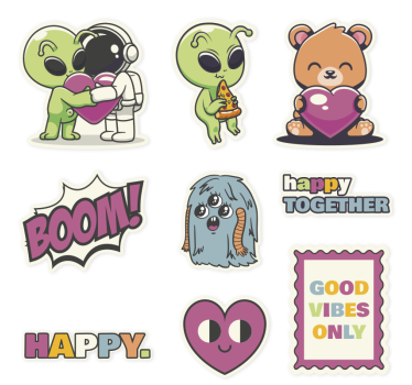 Adesivo per bici set di adesivi casuali - TenStickers