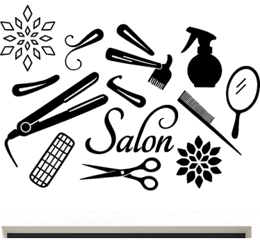 Adesivo moda strumenti per saloni di bellezza - TenStickers
