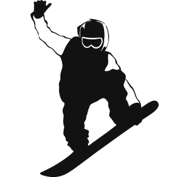 Adesivo sport estremo presa della coda dello snowboarder - TenStickers