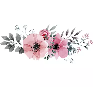 Adesivo floreale rose acquarello - TenStickers