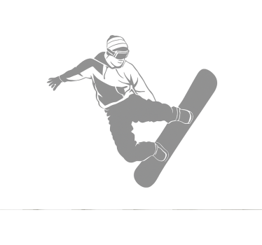 Adesivo sport estremo presa muta dello snowboarder - TenStickers