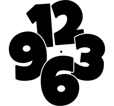 Adesivo decorativo orologio numeri grandi - TenStickers