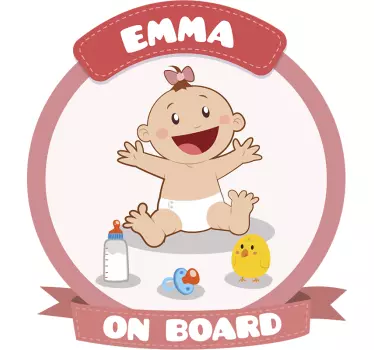 Adesivi personalizzati per auto bambino EN - TenStickers