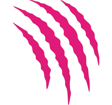 Adesivo per moto graffi di artiglio rosa - TenStickers