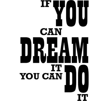 Frase murale Walt Disney you can do it - TenStickers