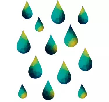 Gocce caleidoscopiche adesive per doccia - TenStickers
