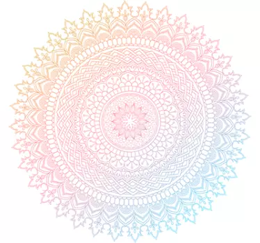 Mandala indiano adesivo psichedelico - TenStickers