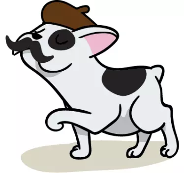 Disegno cane per laptop - TenStickers