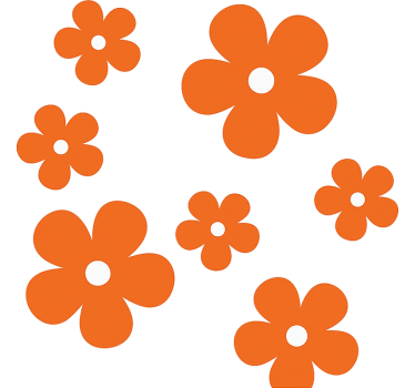 Adesivo per bici fiori semplici - TenStickers