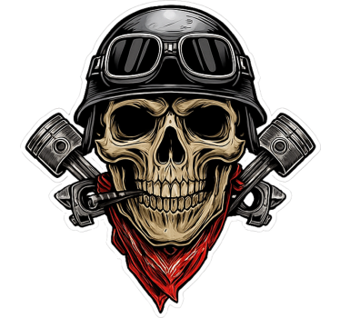 Adesivo per moto progettazione dello scheletro della motocicletta - TenStickers