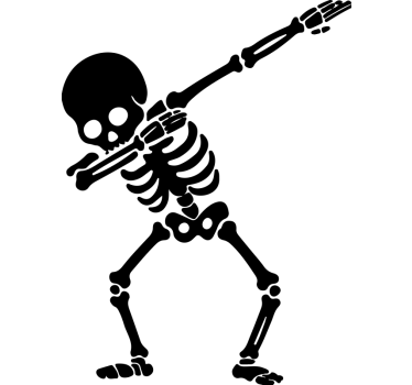 Adesivo per moto disegno del dab scheletrico - TenStickers