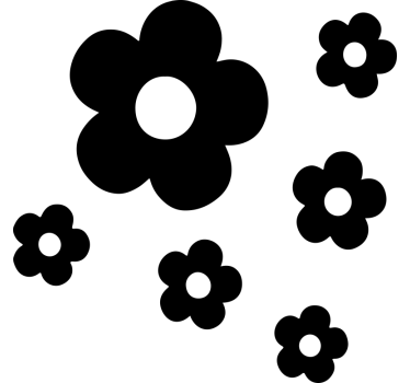 Adesivo per moto disegno di fiori semplici con nome - TenStickers