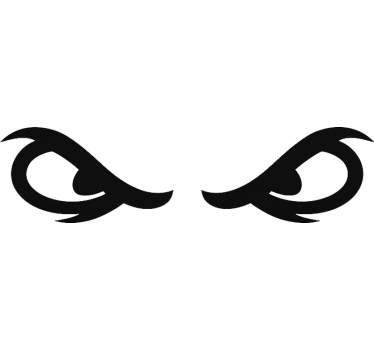 Adesivo per moto adesivo casco occhi arrabbiati - TenStickers