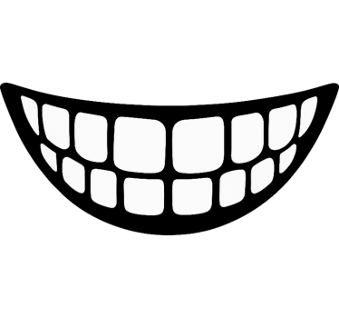 Adesivo per moto design denti divertenti - TenStickers