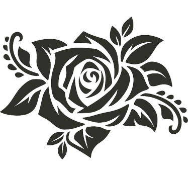 Adesivo per moto design rosa selvaggia - TenStickers