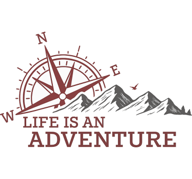 Adesivo per roulotte life is an adventure - TenStickers