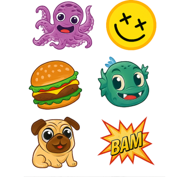 Adesivo per bici collezione personaggi cartoon - TenStickers