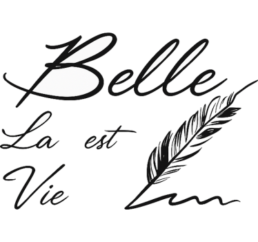 Adesivo murale soggiorno la vie est belle - TenStickers