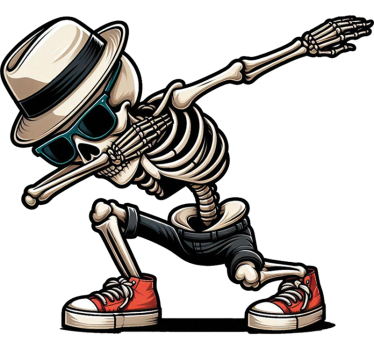 Adesivo per moto disegno del dab scheletrico - TenStickers