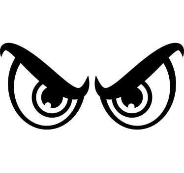 Adesivo per moto adesivo casco sguardi arrabbiati - TenStickers
