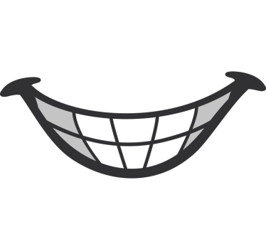 Adesivo per moto disegno divertente dei denti - TenStickers