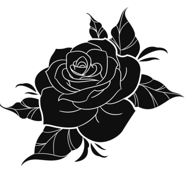 Adesivo per moto disegno di rosa selvatica - TenStickers