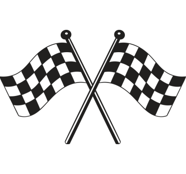 Adesivo per moto progettazione di bandiere da corsa - TenStickers