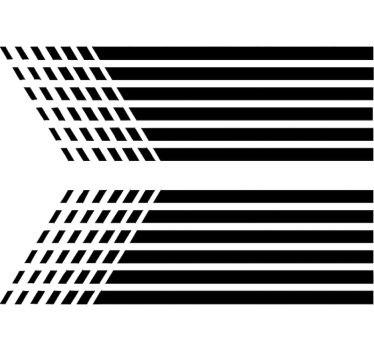 Adesivo per moto grafica a strisce sfumate - TenStickers