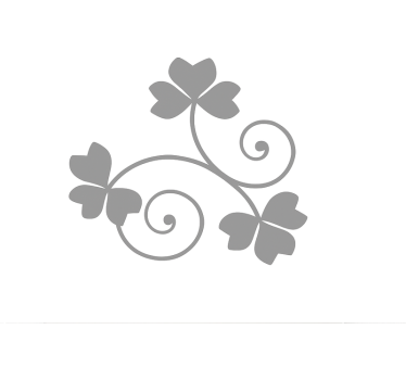Adesivi animali per bambini vortice floreale trifoglio - TenStickers