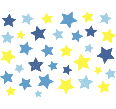 Adesivo per bici stelle colorate - TenStickers