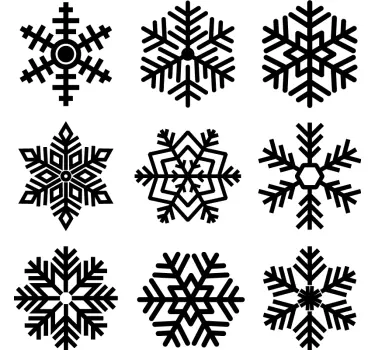 Adesivi per vetri con fiocchi di neve - TenStickers