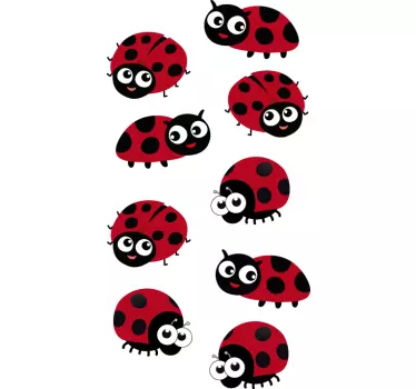 Adesivo per auto con coccinelle - TenStickers