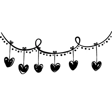 Adesivo per vetrine cuori San Valentino - TenStickers