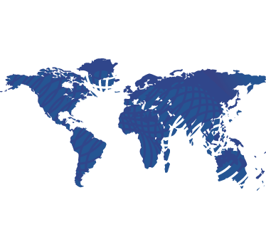 Sticker decorativo planisfero blu - TenStickers