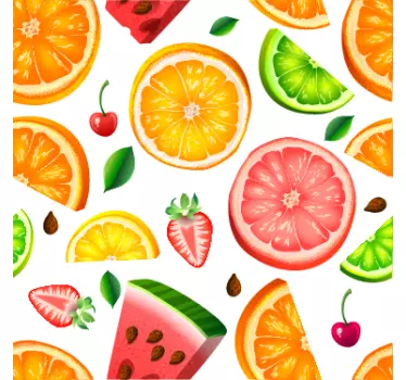 Greca adesiva frutta per cucina - TenStickers