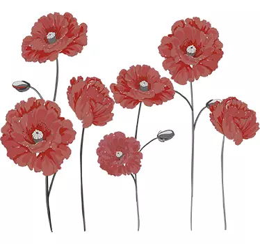 Adesivo fiore composizione di fiori in bloom - TenStickers