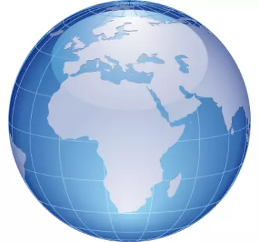 Sticker decorativo globo Europa e Africa - TenStickers
