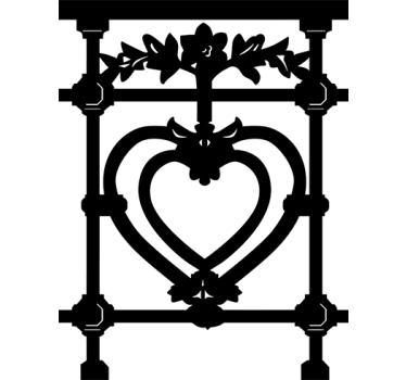 Adesivo astratto motivo cuore ornato - TenStickers