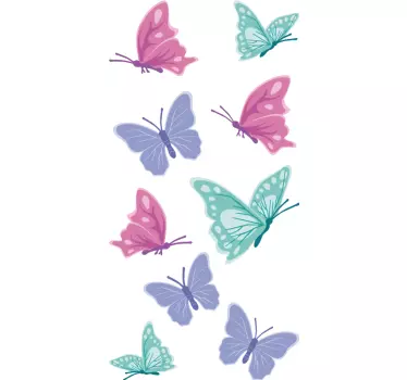 Sticker farfalle pastello - TenStickers