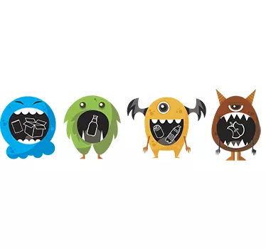 Adesivo riciclaggio rifiuti - TenStickers