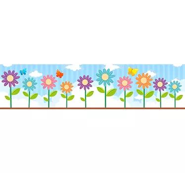 Sticker cameretta fiorellini colorati - TenStickers