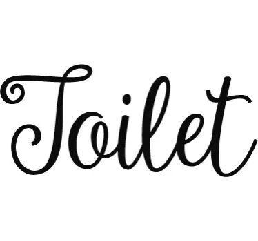Adesivo in vinile con scritta "toilet" - TenStickers